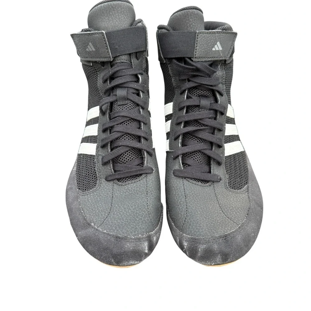 Adidas HVC 2 Wrestling Shoes Men's 10 Black White AQ3325 Lightweight Grappling